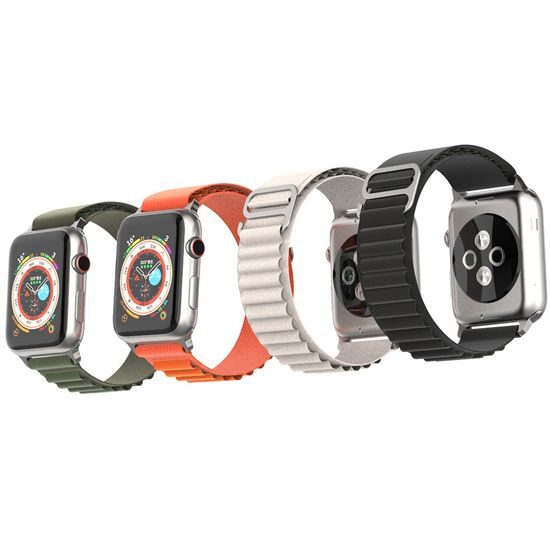 Techsuit Remen za sat W037, Apple Watch 1 / 2 / 3 / 4 / 5 / 6 / 7 / 8 / SE / SE 2 / Ultra (42 / 44 / 45 / 49 mm), crni