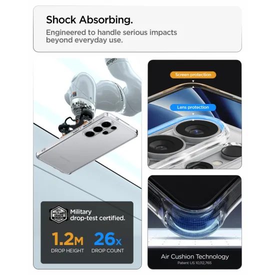 Spigen Ultra Hybrid Schutzhülle für Samsung Galaxy S26 Ultra - Stoßfeste Handyhülle mit TPU Bumper - Crystal Clear