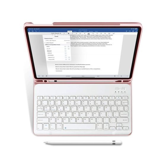 Pouzdro Tech-Protect SC Pen + klávesnice, Apple iPad Air 4 2020 / 5 2022, růžové