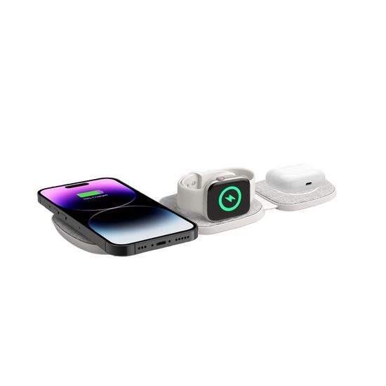 Tech-Protect QI15W-A32 3V1 MagSafe MagSafe Magnetic Wireless Charger, gri