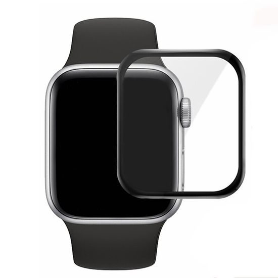 Akryl Panzerglas Full Glue für Apple Watch SE 1 / 2 / 3, 44 mm - Gehärtetes Displayschutzglas - Schwarz