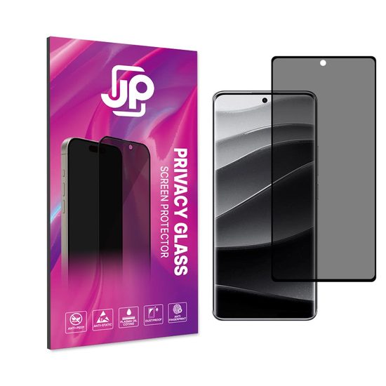 JP Privacy Προστατευτικό Γυαλί Οθόνης, Xiaomi Redmi Note 14 Pro Plus 5G, μαύρο
