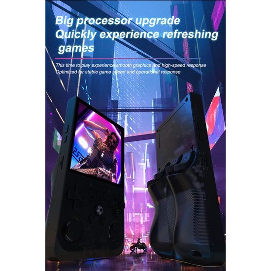 R36 Max Φορητή κονσόλα παιχνιδιών με 4,0" IPS οθόνη, μαύρη