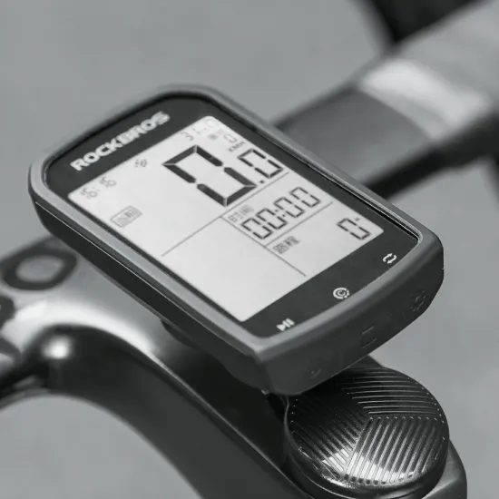 Rockbros WT-2 Fahrradcomputer-Halterung mit Platz für AirTag - Schwarz