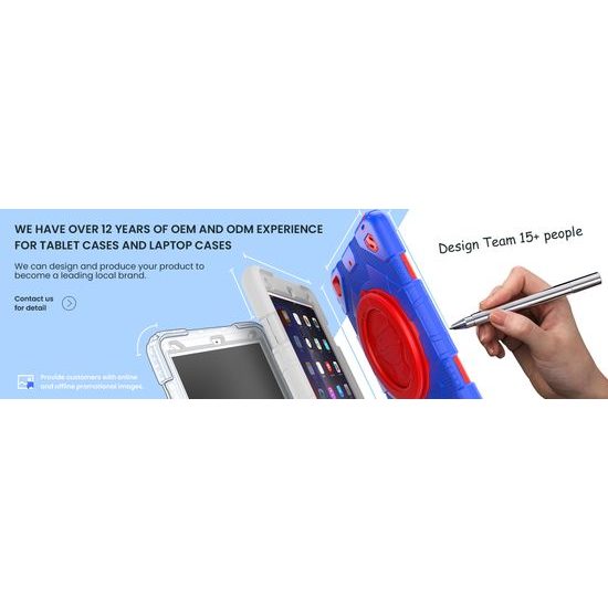 JP Kids360 etui za tablico, iPad 10.9 2022 (iPad 10) / iPad 11 2025 (iPad 11), modro-rdeč