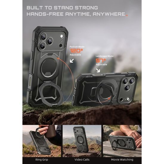 Supcase Grip Pro Mag MagSafe, iPhone 17 Pro Max / 18 Pro Max, negru