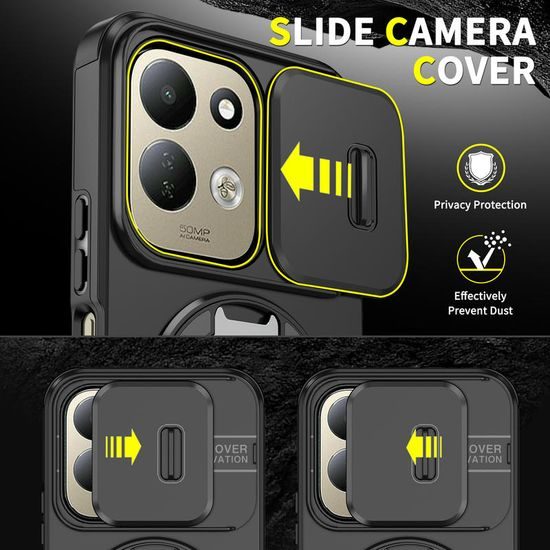 Camslide Stand tok, Xiaomi Redmi 17, fekete