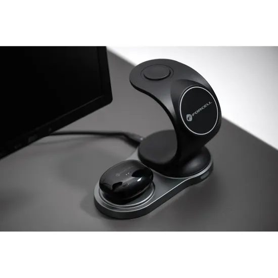 Forcell F-AUDIO ασύρματα Bluetooth στερεοφωνικά ακουστικά TWS, Clear Sound, μαύρα