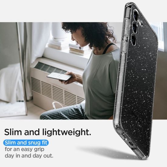 Spigen Liquid Crystal telefontok, Samsung Galaxy S23 Plus, Glitter Crystal