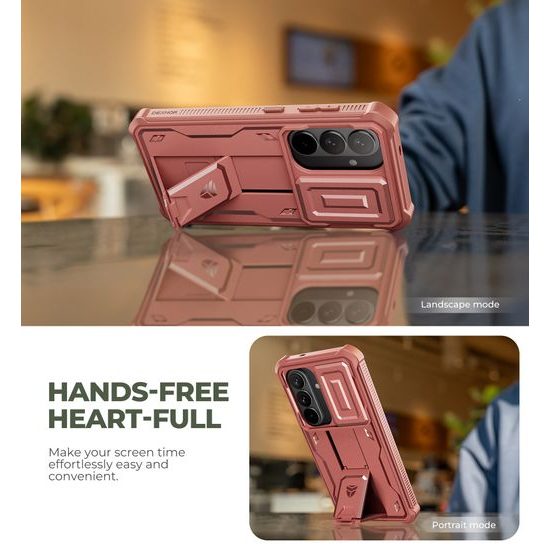 Custodia Dexnor 360 Kickstand Camprotector per Samsung Galaxy S26, bordeaux