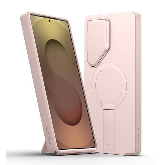 Suritch MagSafe Kickstand Camprotector Hülle Samsung Galaxy S25 Ultra, rosa