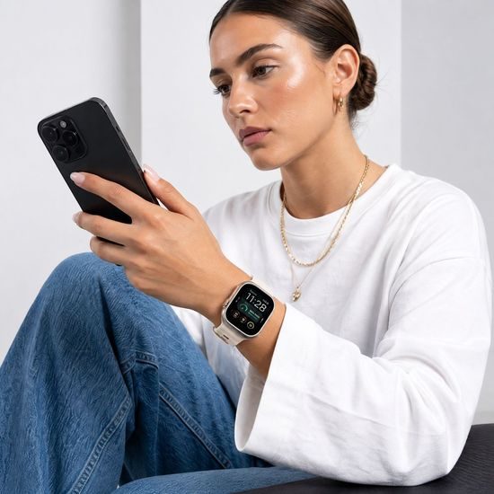 Tech-Protect Silicone Line řemínek, Apple Watch 8 / 9 / 10 / 11 / 12 / SE / Ultra (44 / 45 / 46 / 49 mm), béžový