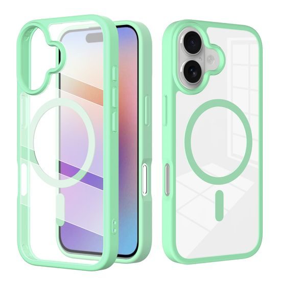 JP MagFit Clear MagSafe θήκη με μαγνήτη N52, iPhone 17, πράσινη