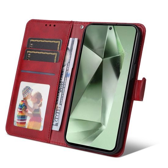 Mágneses tok, Samsung Galaxy S24 FE, piros