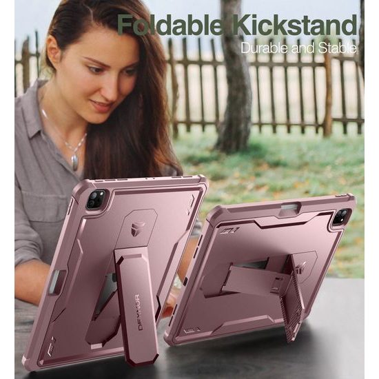 Dexnor 360 Kickstand etui za iPad Pro 12.9, 2020 / 2021 / 2022 (iPad Pro 4 / 5 / 6), roza