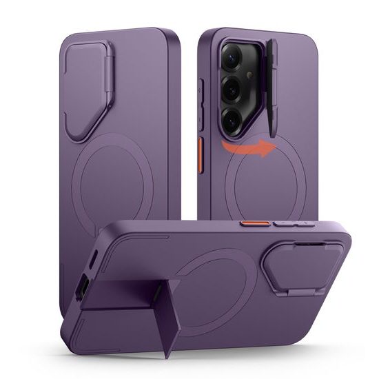 Suritch MagSafe Kickstand Camprotector Θήκη Samsung Galaxy S25, Μωβ