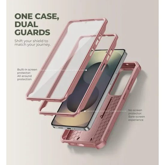 Dexnor 360 Kickstand Camprotector θήκη Samsung Galaxy S26 Ultra, ροζ