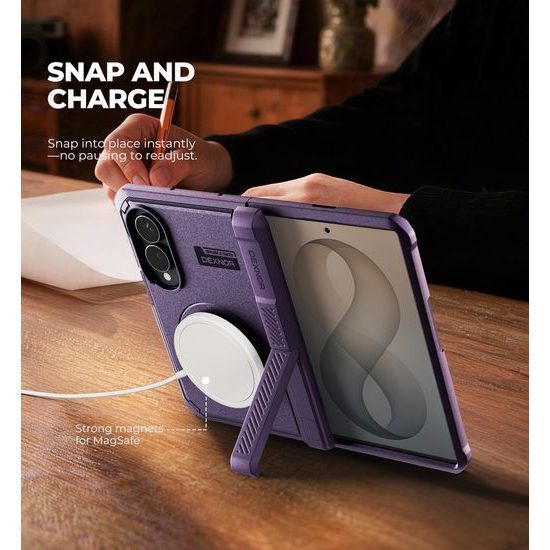 Samsung Galaxy Z Fold 8 vāciņš – Dexnor aizsargvāciņš ar MagSafe – violets