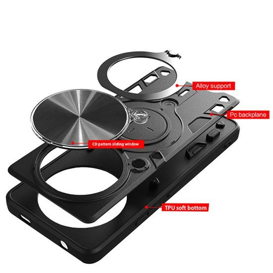 Techsuit CamGuard Pro, Xiaomi Redmi Note 14 Pro 4G / Poco F7, μαύρο