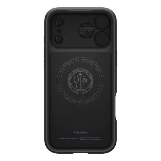 iPhone 17 Pro Max / 18 Pro Max vāciņš – Spigen Optik Armor MagSafe – melns