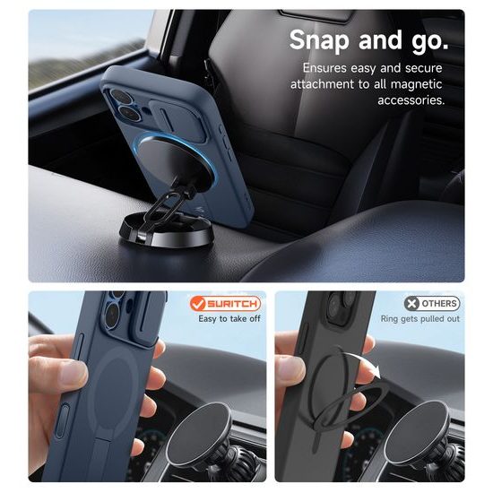 Suritch MagSafe Kickstand Camprotector θήκη iPhone 17, μπλε