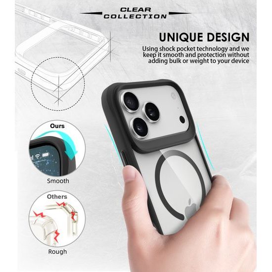 Θήκη JP MagFit MagSafe με πιστοποιητικό 3M SGS, iPhone 17 Pro, μαύρο