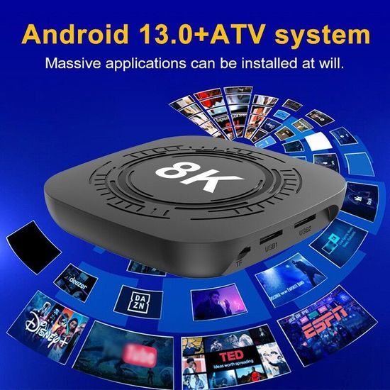 MX10 8K PRO Smart TV Box z Android 14 (4 GB RAM / 32 GB)