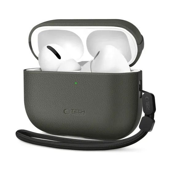 Tech-Protect NaturalFit, Apple AirPods Pro 3, σκούρο πράσινο