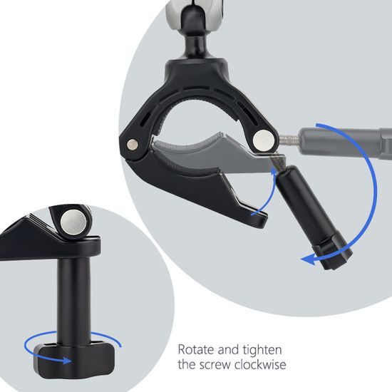 Techsuit Βάση για Αθλητικές Κάμερες, GoPro, από Κράμα Αλουμινίου, Γκρι JX-008