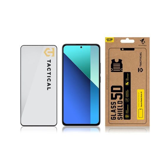 Tactical Glass Shield 5D sklo pro Xiaomi Redmi Note 13 4G / 5G, černé