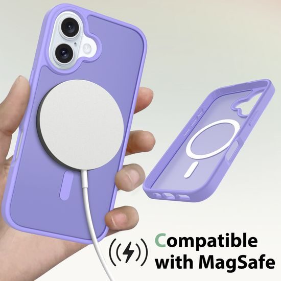 JP MagFit Colour MagSafe obal s N52 magnetom, iPhone 16, fialový