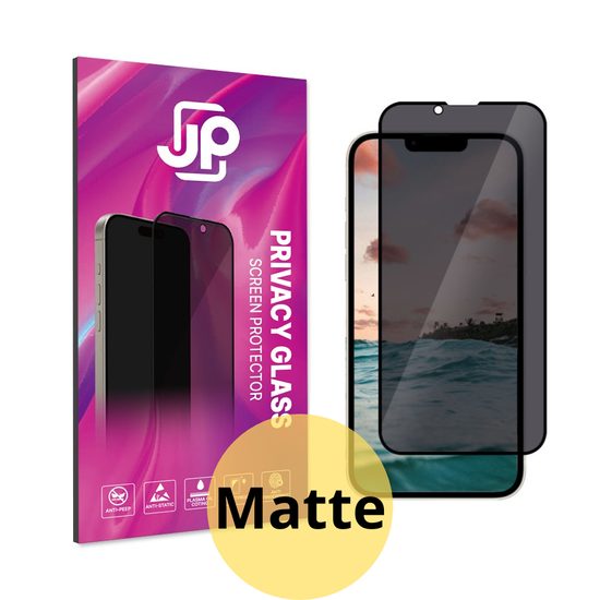 JP Matte Privacy Σκληρυμένο γυαλί, iPhone 15, μαύρο