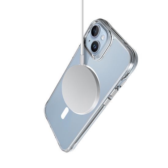 JP MagFit MagSafe etui z certyfikatem 3M SGS, iPhone 14 Plus / 15 Plus, przezroczysty
