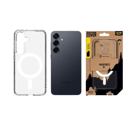 Samsung Galaxy S25 Hoesje - Tactical MagForce - Transparant (Anti-geel) - MagSafe geschikt