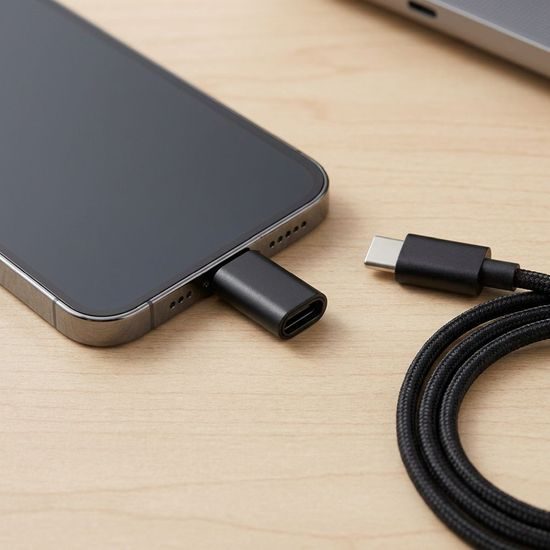 Adaptor BlueStar USB-C - Lightning, negru