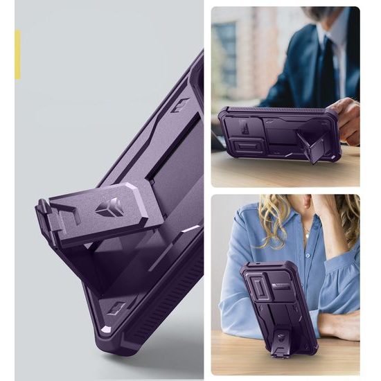 Dexnor 360 Kickstand Camprotector borító Samsung Galaxy S25, lila