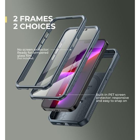 Dexnor MagSafe 360 Kickstand Camprotector obal iPhone 13 / 14, modrý