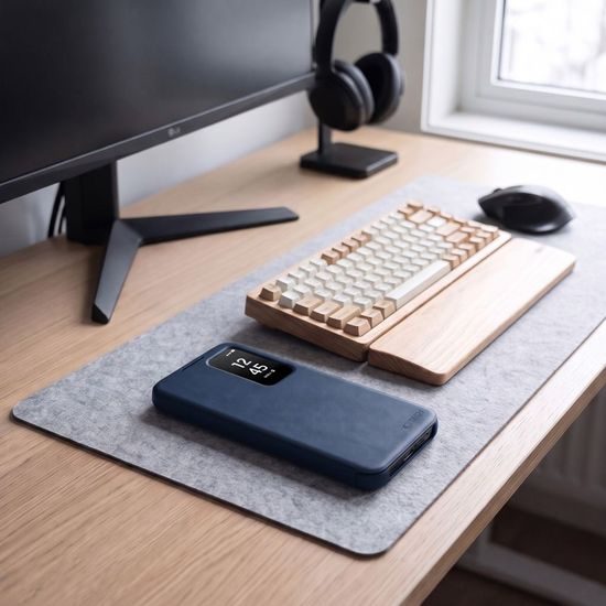 Tech-Protect Smart Wallet Schutzhülle für Samsung Galaxy S26 FE - Kartenfach und Smart Window - Blau