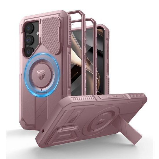 Dexnor MagSafe 360 Kickstand Προστατευτική Θήκη Samsung Galaxy S25, Ροζ