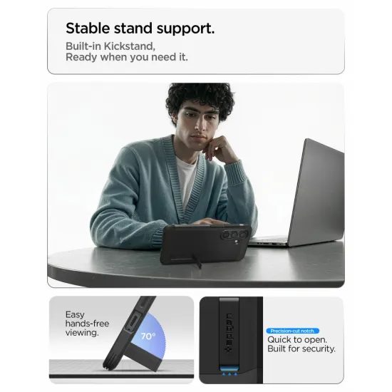 Spigen Tough Armor MagSafe калъф, Samsung Galaxy S26, черен