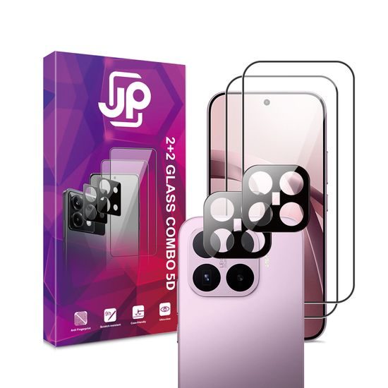 JP 5D Combo pack, Sada 2 5D tvrzených skel a 2 sklíček na fotoaparát, Xiaomi 17T
