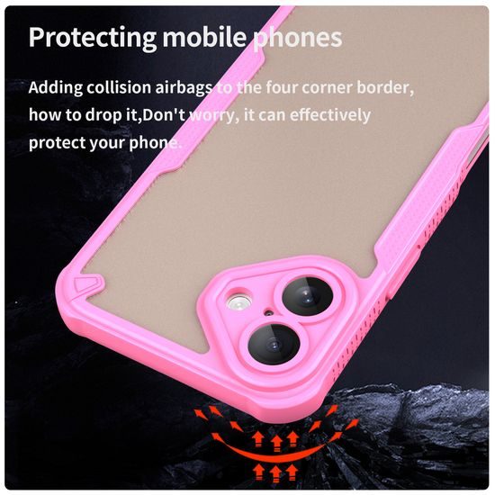 ArmorShield Hybrid Case, iPhone 16 Plus, ροζ