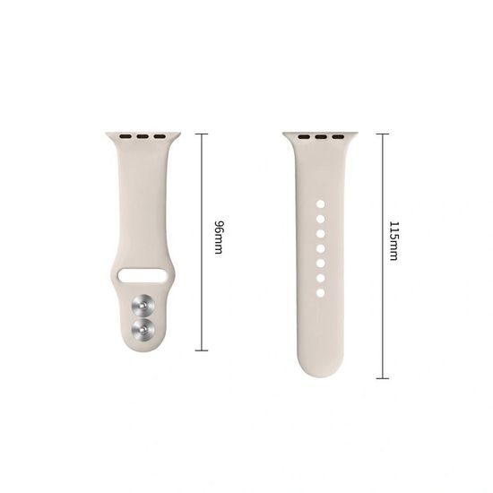 Tech-Protect Silicone Bandje voor Apple Watch 8 / 9 / 10 / 11 / 12 / SE / Ultra (40 / 41 / 42 mm) - Beige