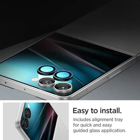 Spigen Optik.TR Ez Fit προστασία κάμερας, 2 τεμάχια, Samsung Galaxy Z Flip 7, μαύρο