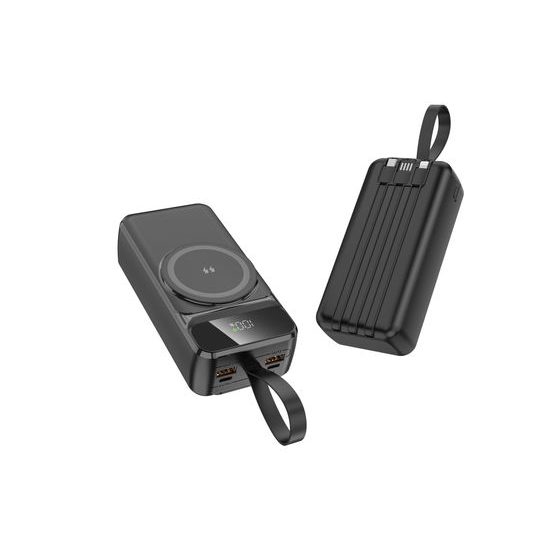 MagSafe 15W bezdrátová PowerBanka, 30 000 mAh se 3 integrovanými kabely, velikost XL, černá