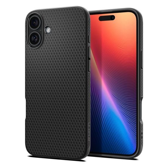 Spigen Liquid Air, iPhone 16 Plus, črn