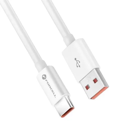 Forcell USB A - USB-C kabel, QC4.0, 3A/20V, 60W, C336, 1 m - Hvid