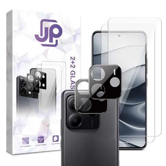JP Combo pack, Súprava 2 tvrdených skiel a 2 sklíčok pre šošovku, Xiaomi Redmi Note 14 5G