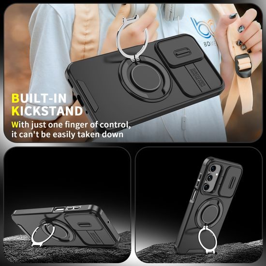 Camslide Stand maska, Samsung Galaxy S24 Plus / S25 Plus, narančasta