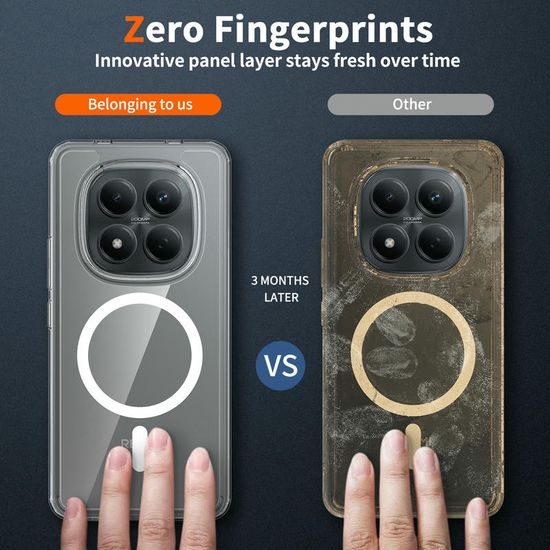 Magsafe Clear obal, Xiaomi Redmi Note 15 Pro 4G, průhledný